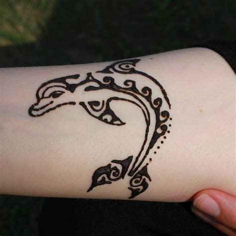 dolphin henna tattoo